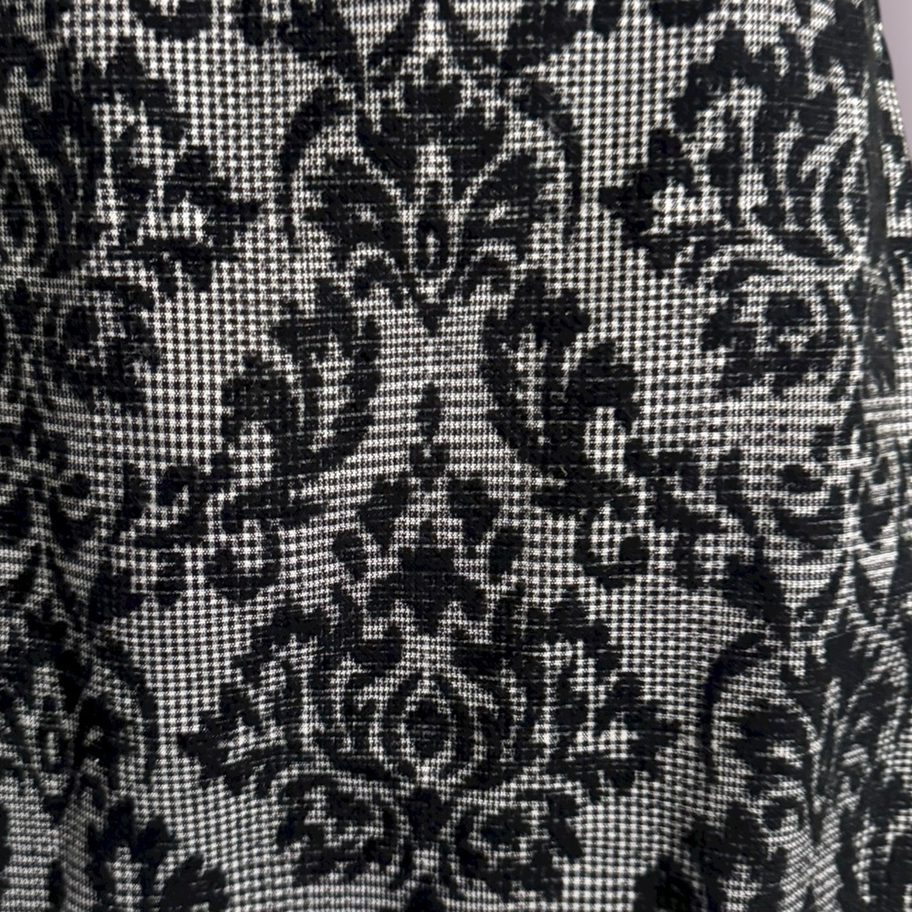 Urban Outfitters Black Jacquard Mini Dress Fit Flare Strappy Size M - Picture 6 of 9